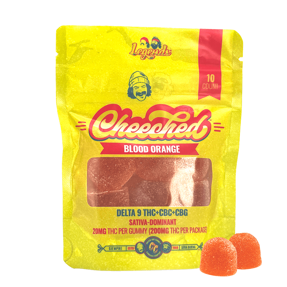Cheech & Chong’s 20MG Legends CHEECHED Gummies (Blood Orange)