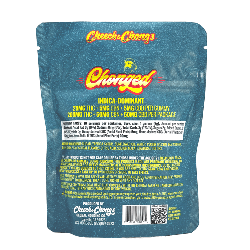 Cheech & Chong’s 20MG Legends CHONGED Gummies