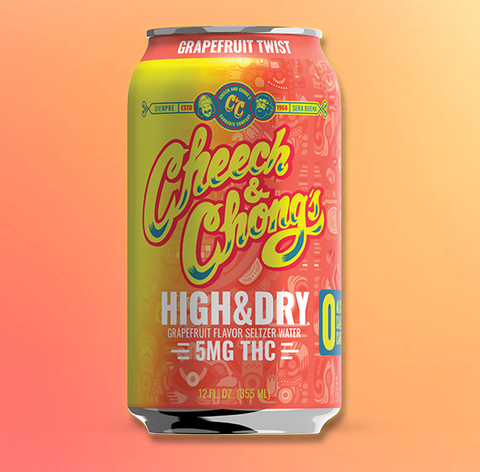 GET BUZZED WITHOUT THE NEXT-DAY BACKLASH WITH HIGH & DRY THC INFUSED SELTZER - GRAPEFRUIT TWIST