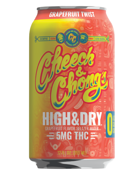 Cheech and Chong's High & Dry THC Infused Seltzer Water - Grapefruit Twist