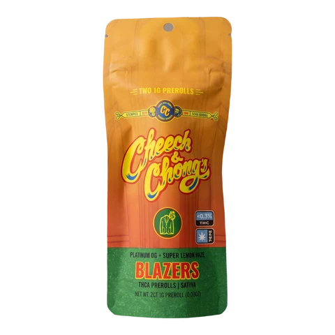 Blazers Platinum OG + Super Lemon Premium THCa Prerolls (2-pack, 2g TW)
