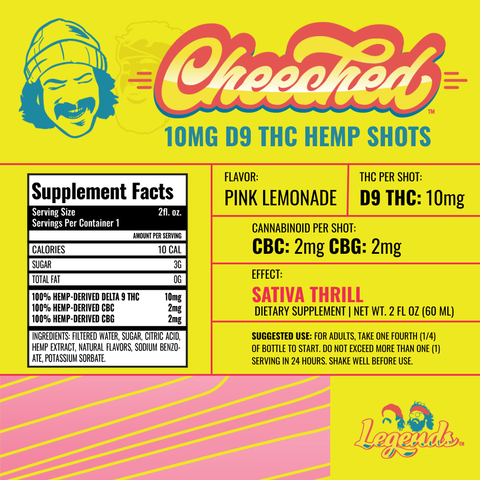 Legends Sativa Shot - Pink Lemonade (120mg THC)