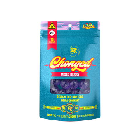 Legends Indica Delta-9 THC Gummies - Mixed Berry (200 mg THC + 50 mg CBD + 50 mg CBN)