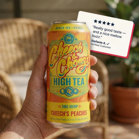 High Teas THC Infused Iced Tea - Cheech's Peaches (4-pack, 40 mg)