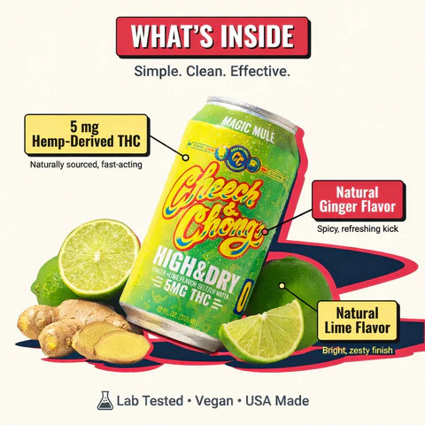 High & Dry Delta-9 THC Seltzer - Magic Mule (4-pack, 20 mg)