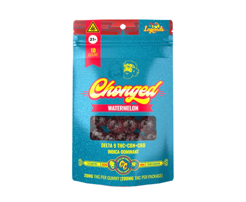 Legends Indica Delta-9 THC Gummies - Watermelon (200 mg THC + 50 mg CBD + 50 mg CBN)