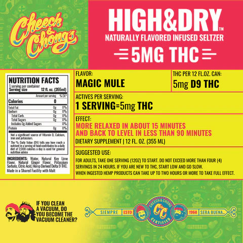 High & Dry Delta-9 THC Seltzer - Magic Mule (4-pack, 20 mg)