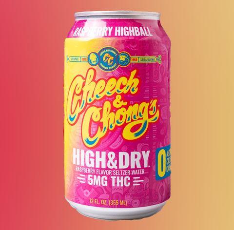 Cheech and Chong's High & Dry THC Infused Seltzer Water - Raspberry Highball