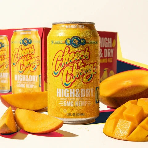 High & Dry Delta-9 THC Seltzer - Mango Fizz (4-pack, 20 mg)