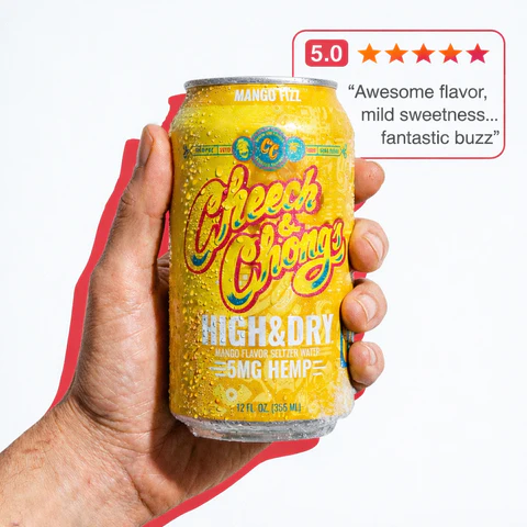 High & Dry Delta-9 THC Seltzer - Mango Fizz (4-pack, 20 mg)