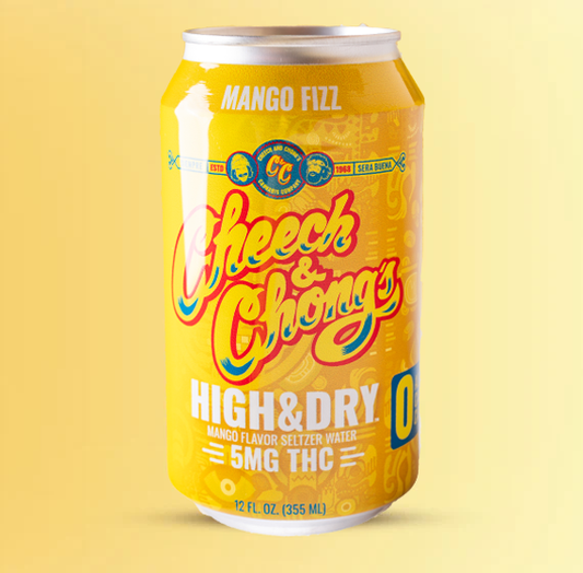 GET BUZZED WITHOUT THE NEXT-DAY BACKLASH WITH HIGH & DRY THC INFUSED SELTZER - MANGO FIZZ